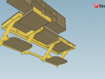 Desk and overhead cabinet (B)