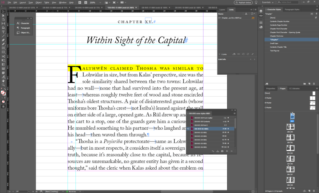 Adobe InDesign screen shot